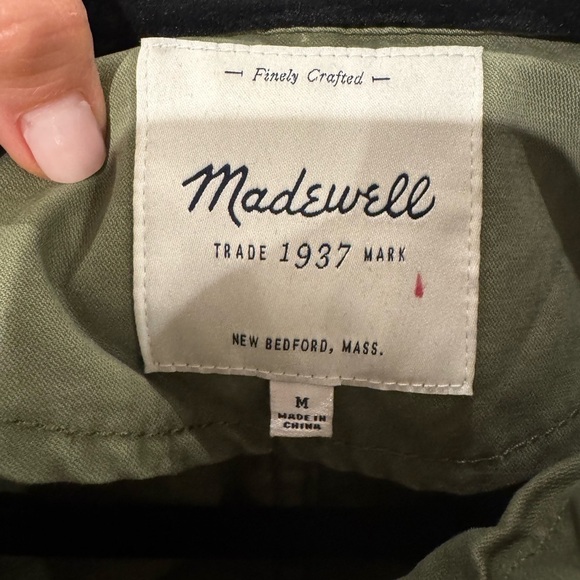 Madewell Fleet Utility Button Up Jacket Desert Olive Green Size M. Boho H - Picture 3 of 8